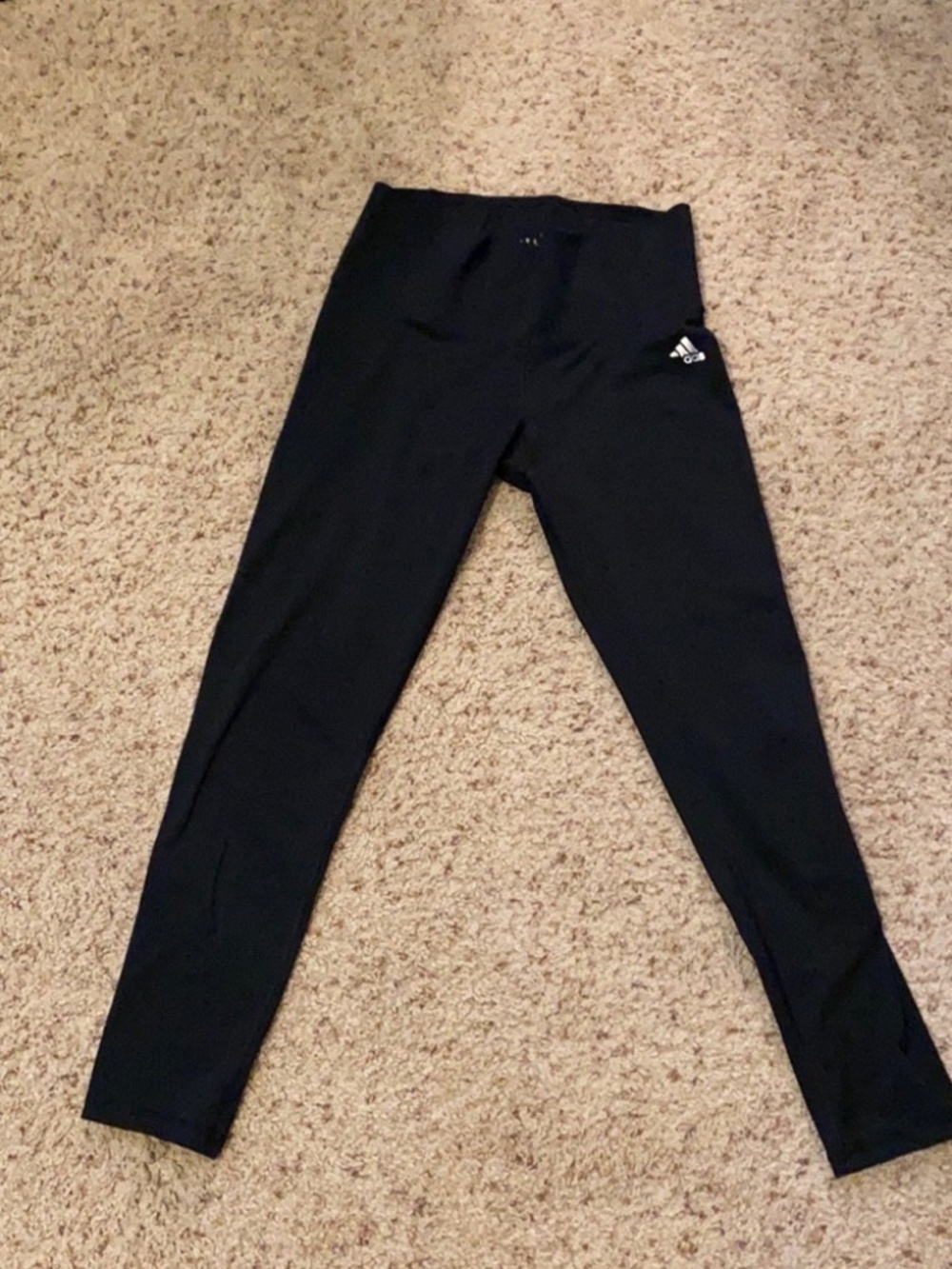 ADIDAS SIZE MEDIUM M CLIMALITE LEGGINGS BLACK LOT5962